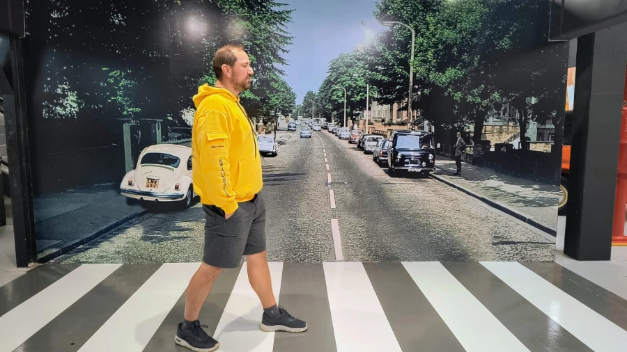 Cenário interativo do museu