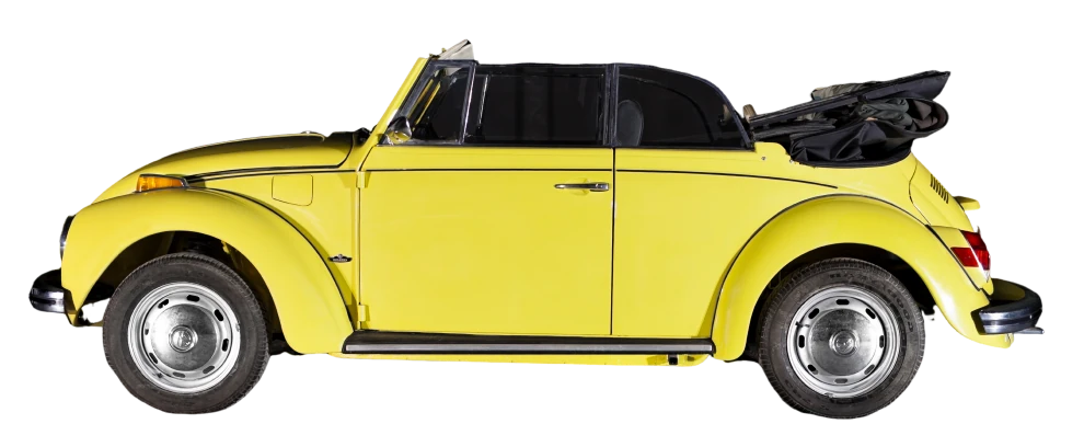 Fusca conversível amarelo